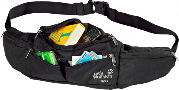 Спортивная сумка Jack Wolfskin Swift 8000792-6000 3 л черный 