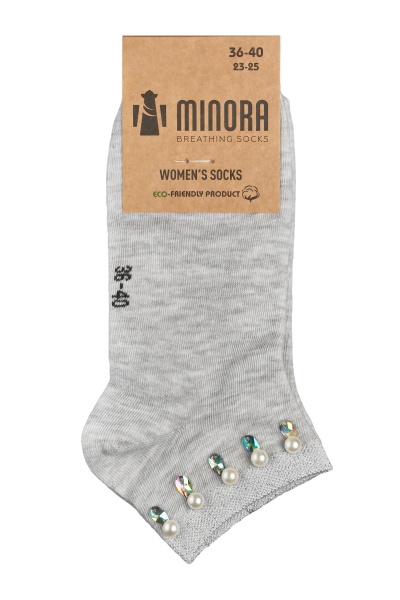 Шкарпетки жіночі MINORA бежевий/білий/бузковий/бордовий/персиковий/синій/чорний 