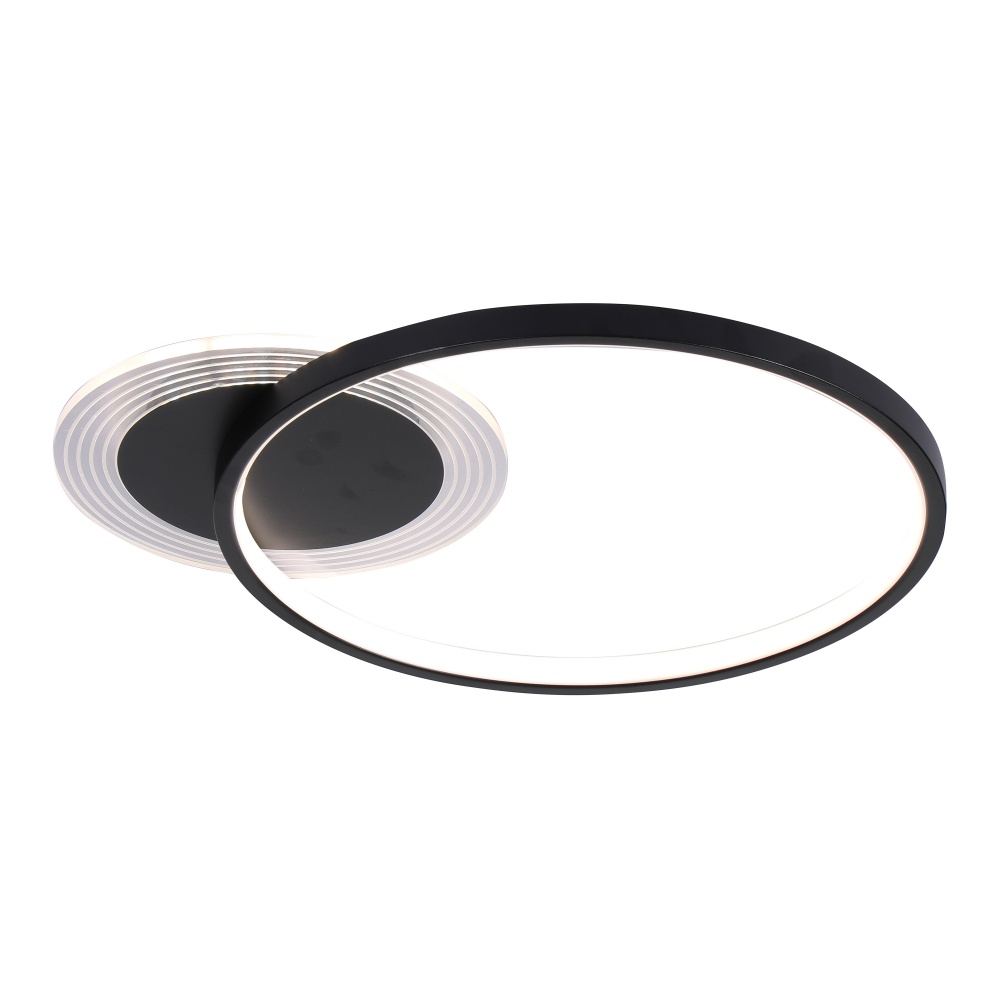 Люстра потолочная Miorro LED Vesta с пультом ДУ металл/пластик 1x34,8 Вт LED-модуль черный 51-311-089