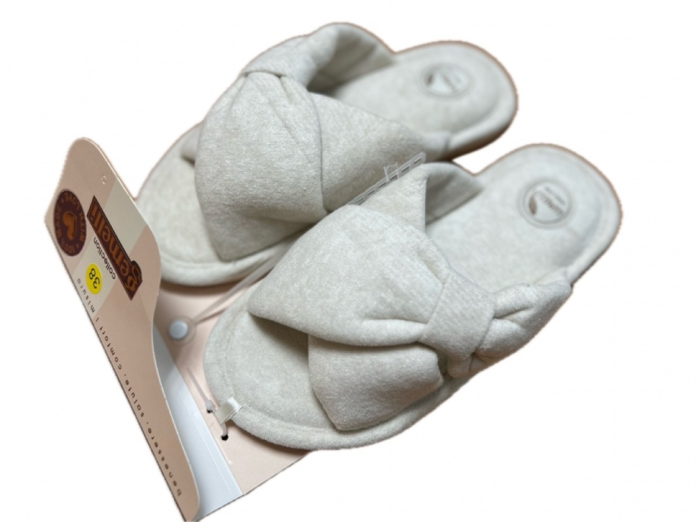 Тапки домашние Gemelli Вузлык р.37 молочный