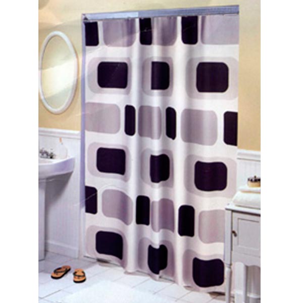 Шторка для душа Vonaldi Jana 180x200 см черно-серая