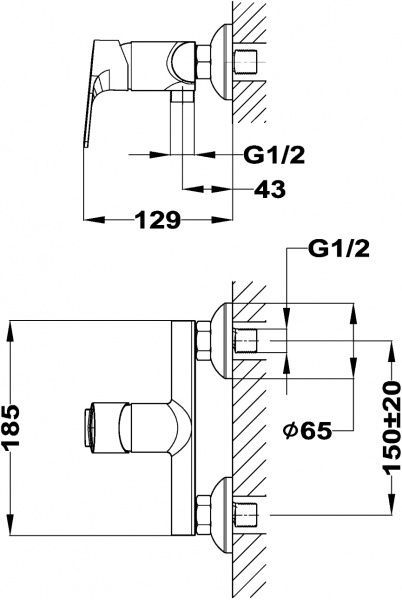Смеситель для душа Teka MANACOR 842311200