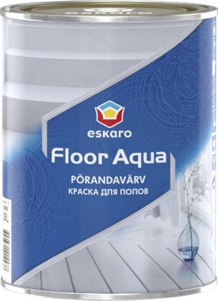 Емаль акрилова Eskaro для дерев'яного та бетонної підлоги Floor Aqua 70 (А) білий глянець 2,7л