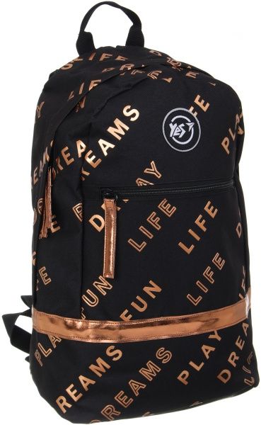 Рюкзак молодежный YES Private T-101 черный/золото (558407)