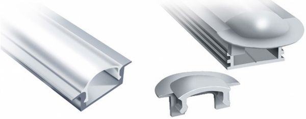 Комплект до LED-стрічки ТІС врізний профіль+ матовий розсіювач ЛПВ12-РМ 100 см 