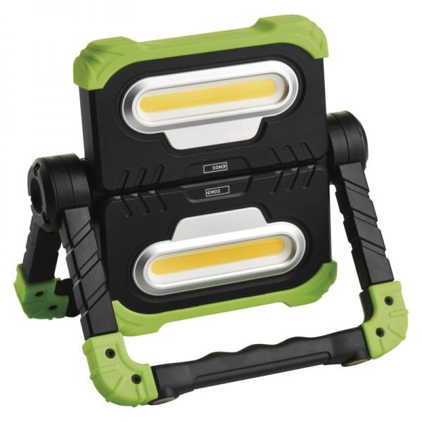 Фонарь прожекторный Emos LED 20W 2000Lm Li-Ion P4536 черно-зеленый 