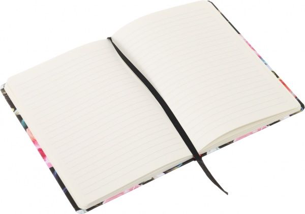 Блокнот Летние цветы 21x14,5 см черный