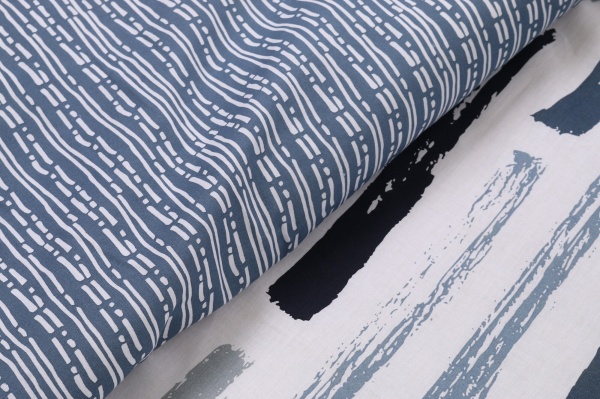 Комплект постельного белья Brest полуторный серый с белым Today (без простыни)