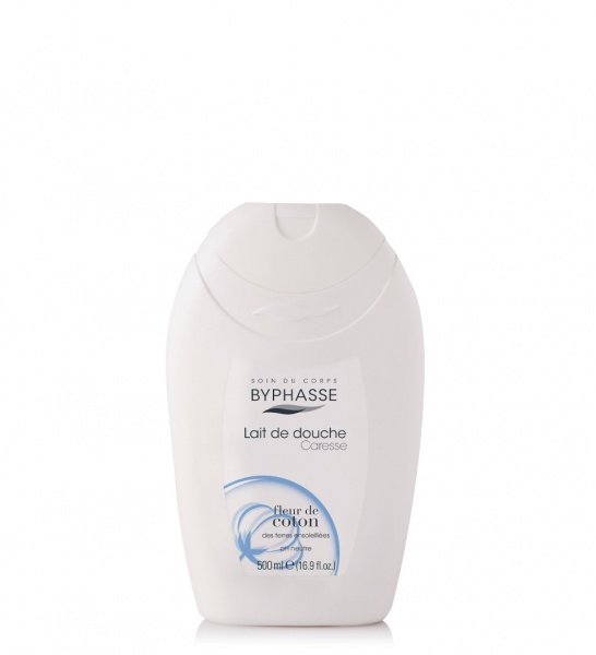 Молочка для душа Byphasse Caresse цветы хлопка new 500 мл