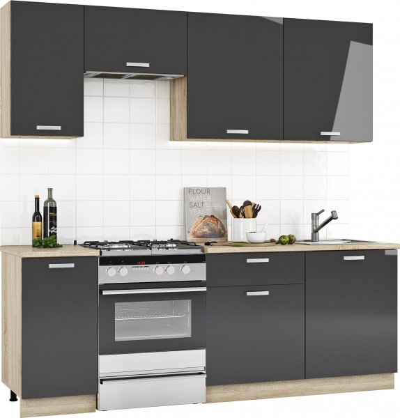 Кухня Грація глянець Грейд МДФ 2,2 м 