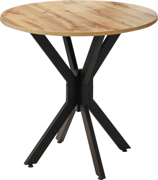 Стол круглый на металлической опоре Waist Дуб Тахо 750х754 мм 