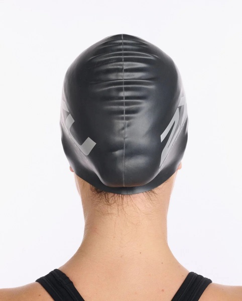 Шапочка для плавання 2XU Silicon Swim Cap US1355f_BLK/BLK one size чорний