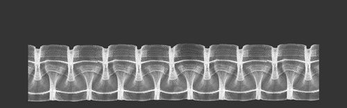 Тасьма 1.50.200.2 прозора 1:2 полувафелька 50 мм 2 ряди петель Magam