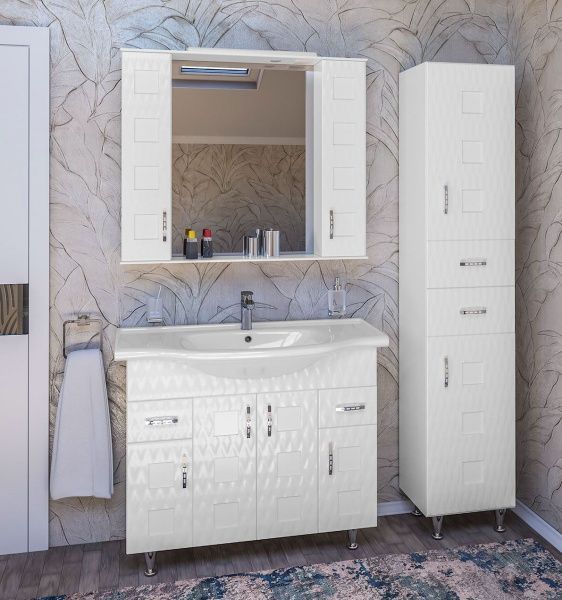 Дзеркало з шафкою Aqua Rodos Ассоль 100 