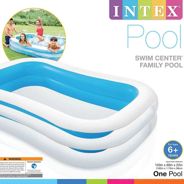 Басейн надувний Intex 56483 Сімейний 262x175х56 см