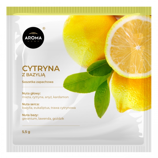 Ароматическое саше Aroma Home Лимон с ландышем Basic белый 