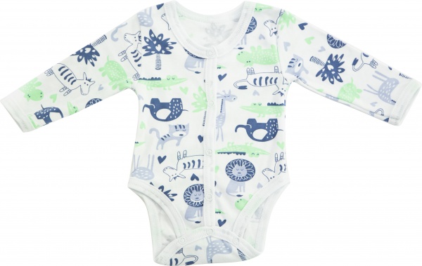 Боди детское унисекс GABBI ВD-23-2 зоопарк р.62 с принтом 13640 