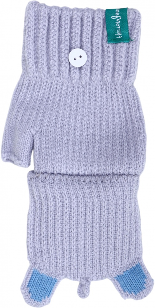 Рукавицы HW без пальчиков с откидной перчаткой для девочек р.12-14 /сиреневый