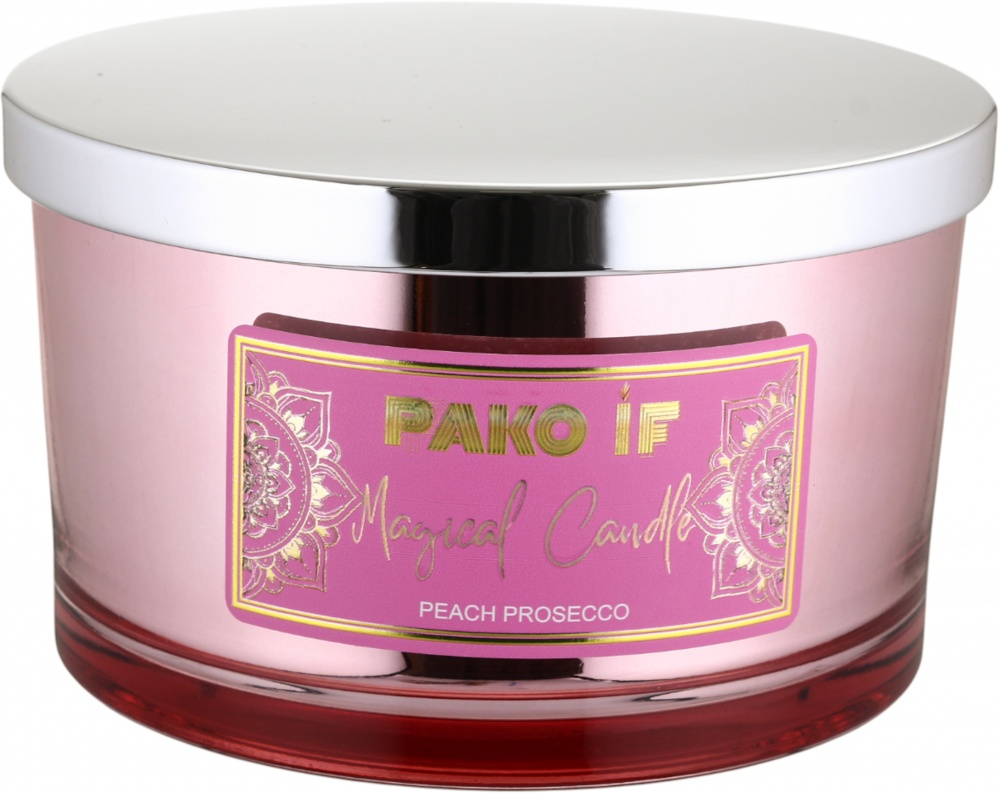 Свеча ароматическая Pako-If Magical candle 130x80 мм Peach prosecco
