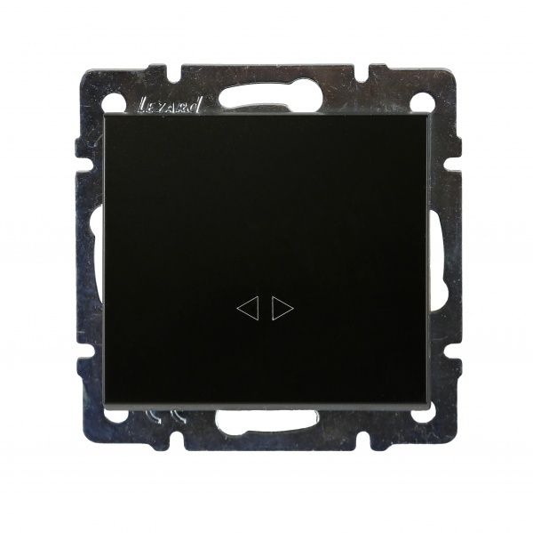 Вимикач перехресний одноклавішний Lezard Rain 10 А антрацит 703-4288-107