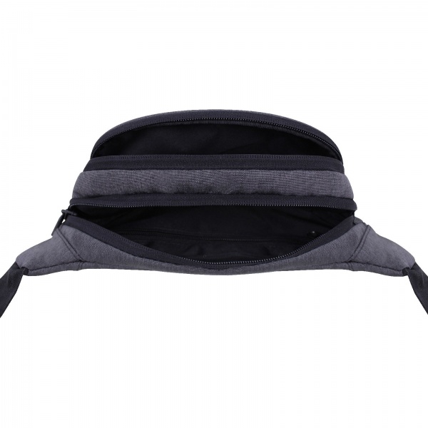 Сумка поясна Bagland Bella темно-сiрий (20269)