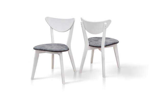 Стул Лукас мягкий серый / белый