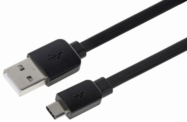 Кабель 2E USB-USB-C 1 м чорний (2E-CCTPVC-1MBL) 