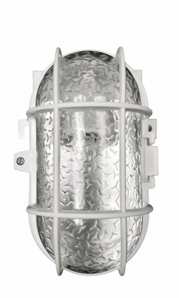 Світильник адміністративний Техноелектропласт НПП-60Вт-003 Овал з решіткою 60 Вт IP65 білий 