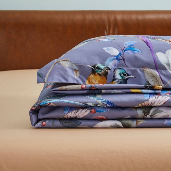 Комплект постільної білизни Dalmine сімейний фіолетовий La Nuit 