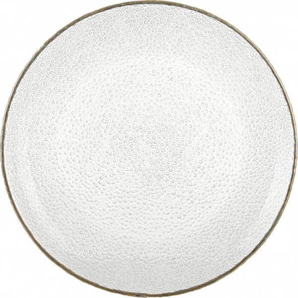 Блюдо Water 21 см прозоре із золотим обідком Dekor Cam 