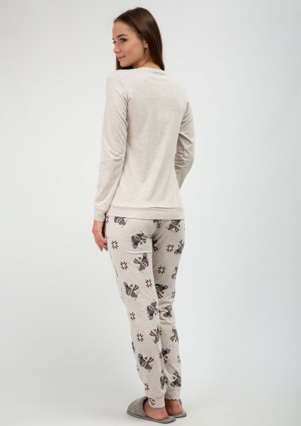 Пижама женская Roksana 1034/16149 р. S бежевый с рисунком 