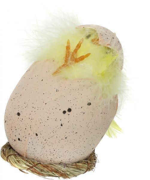 Пасхальна декорація Курчатко в яєчку 8x12 см A24731-1-3