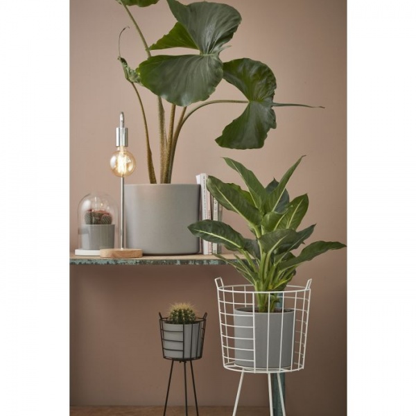 Вазон керамічний Edelman Era 23 см круглий 7,4 л пісочний/світло-зелений (1098560) 