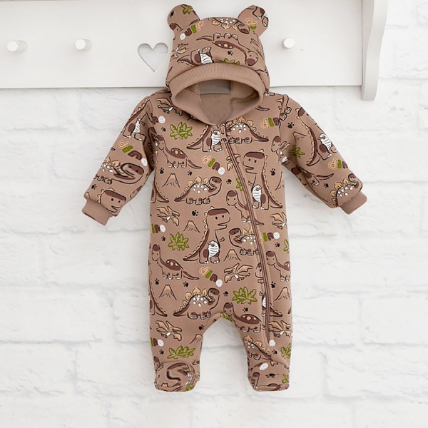 Комбинезон детский для мальчика Blanka Дино р.68 коричневый 110355 