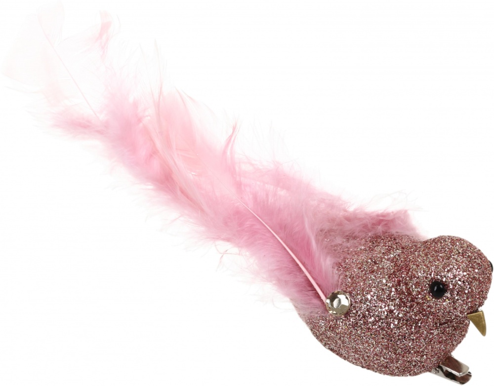 Декорация птичка с блестками 21х6 см в ассортименте 24JY8250