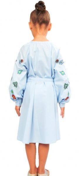 Платье Эдельвика 128 голубой 167-19/00 