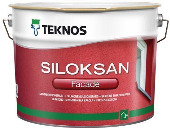 Фарба фасадна силікономодифікована TEKNOS Siloksan база 3 глибокий мат під тонування 9л 