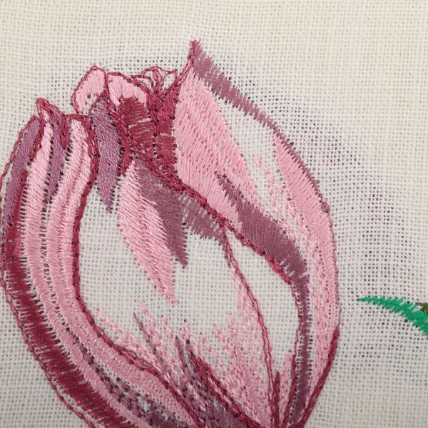 Скатерть «Тюльпаны розовые» 1083-18/00 140x180 см льняной Эдельвика 