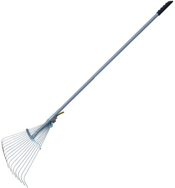Грабли веерные проволочные раздвижные с черенком 150 см