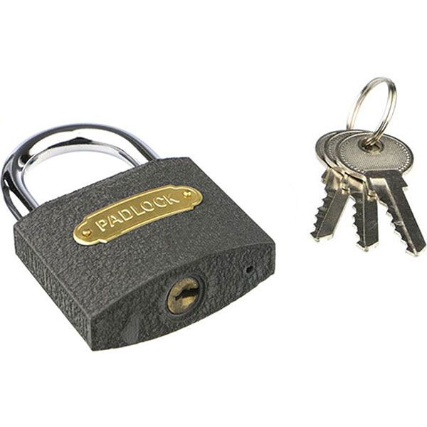 Замок навіснийзамок навісний навесной 38 мм серый відкритий (амбарний)