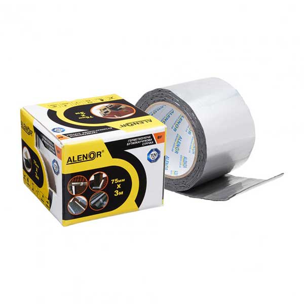 Лента герметизирующая Alenor BF бутиловая 75 мм x 3 м алюминиевая