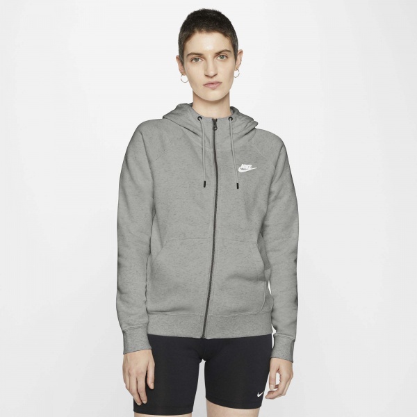 Джемпер Nike W NSW ESSNTL FLC FZ HOODIE BV4122-063 р. 2XL сірий