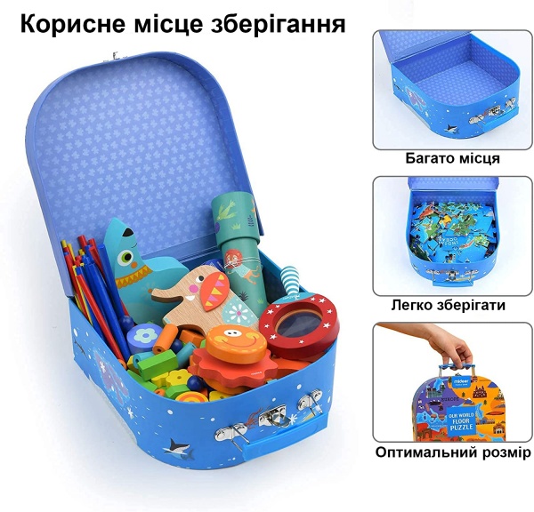 Пазл Mideer у кейсі Мапа Світу MD3027