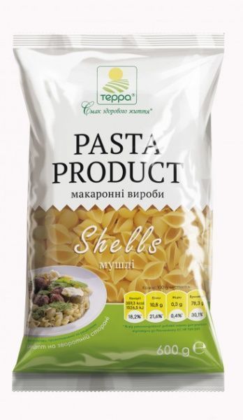 Макароны Терра Ракушки 600 г 