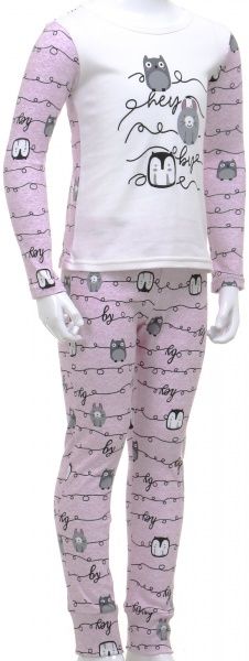 Піжама для дівчаток Фламінго Сови р.104 рожевий із малюнком 245-222-28 