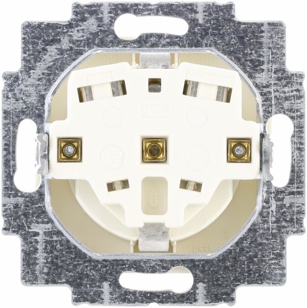Розетка с заземлением ABB Basic 55 SCHUKO 2P+E 16 А 250 В без шторок кремовый 20 EUC;20 EUC-92-507