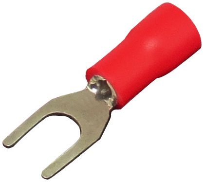 Наконечник вилочный изолированный EMT 0,5-1,5 мм 19А 3,2 мм 10 шт. красный 