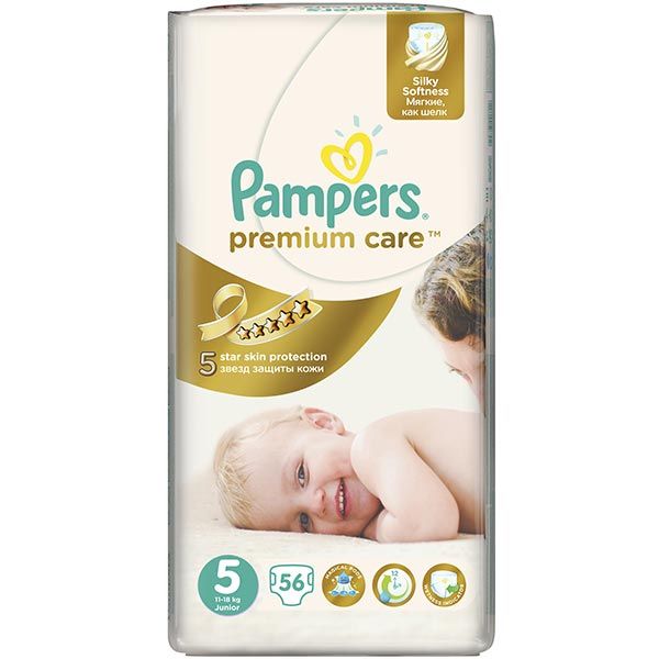 Підгузники Pampers Premium Care Junior Jumbo 11-25 кг 56 шт