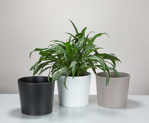 Кашпо керамическое Scheurich круглый 10,44 л молочный (146763) 