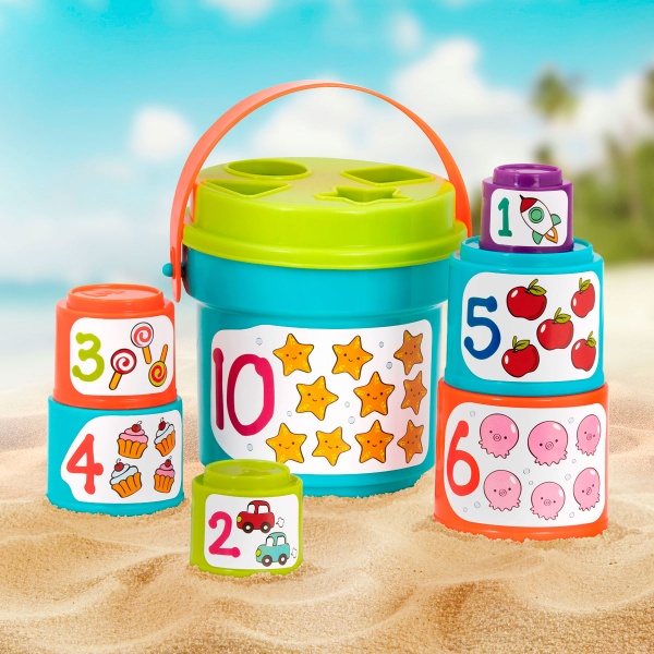 Игровой набор Battat Lite Сортер-пирамидка два в одном BT2611Z